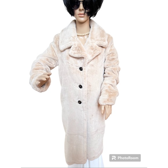 Rachel Zoe Cream Faux Fur Coat, NWT, S - Picture 4 of 10